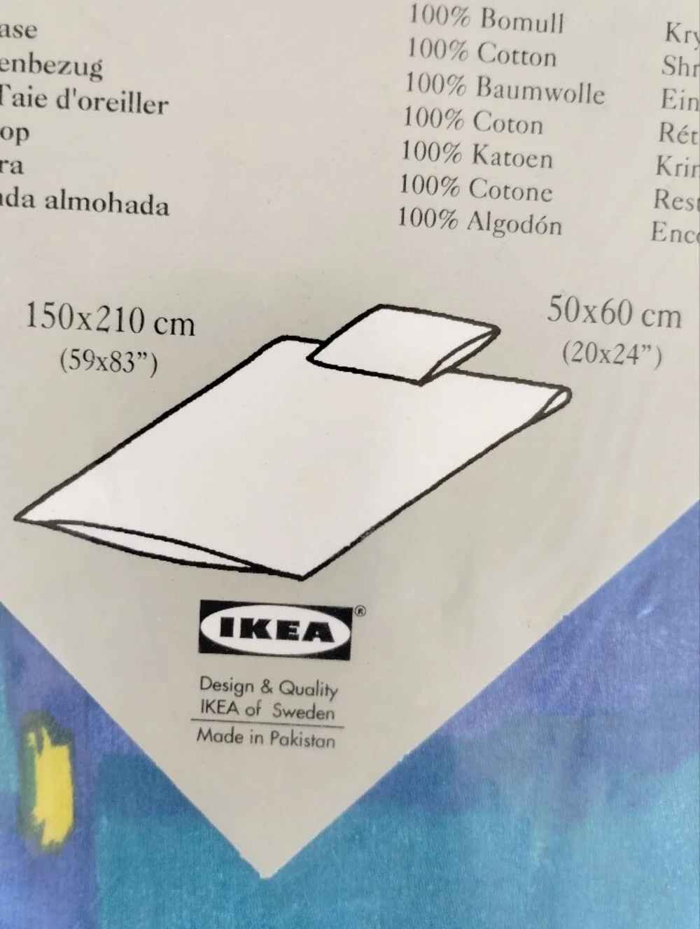 IKEA Saponaria Twin Bedding Set 129.909.56 Duvet Cover 59x83
